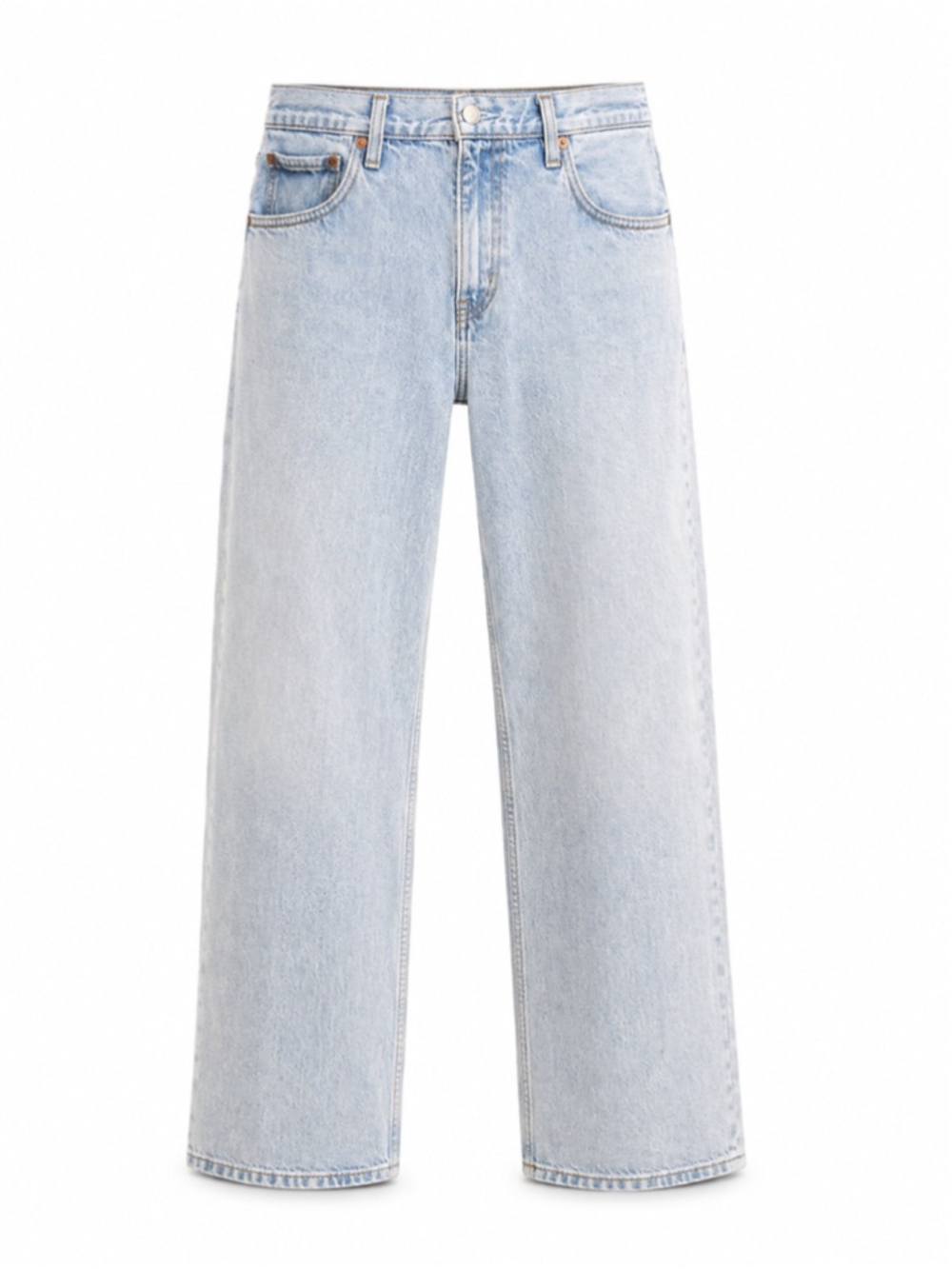 Levi's Low Pro Straight Jeans Women's 31 Light Wash Distressed Baggy Straight